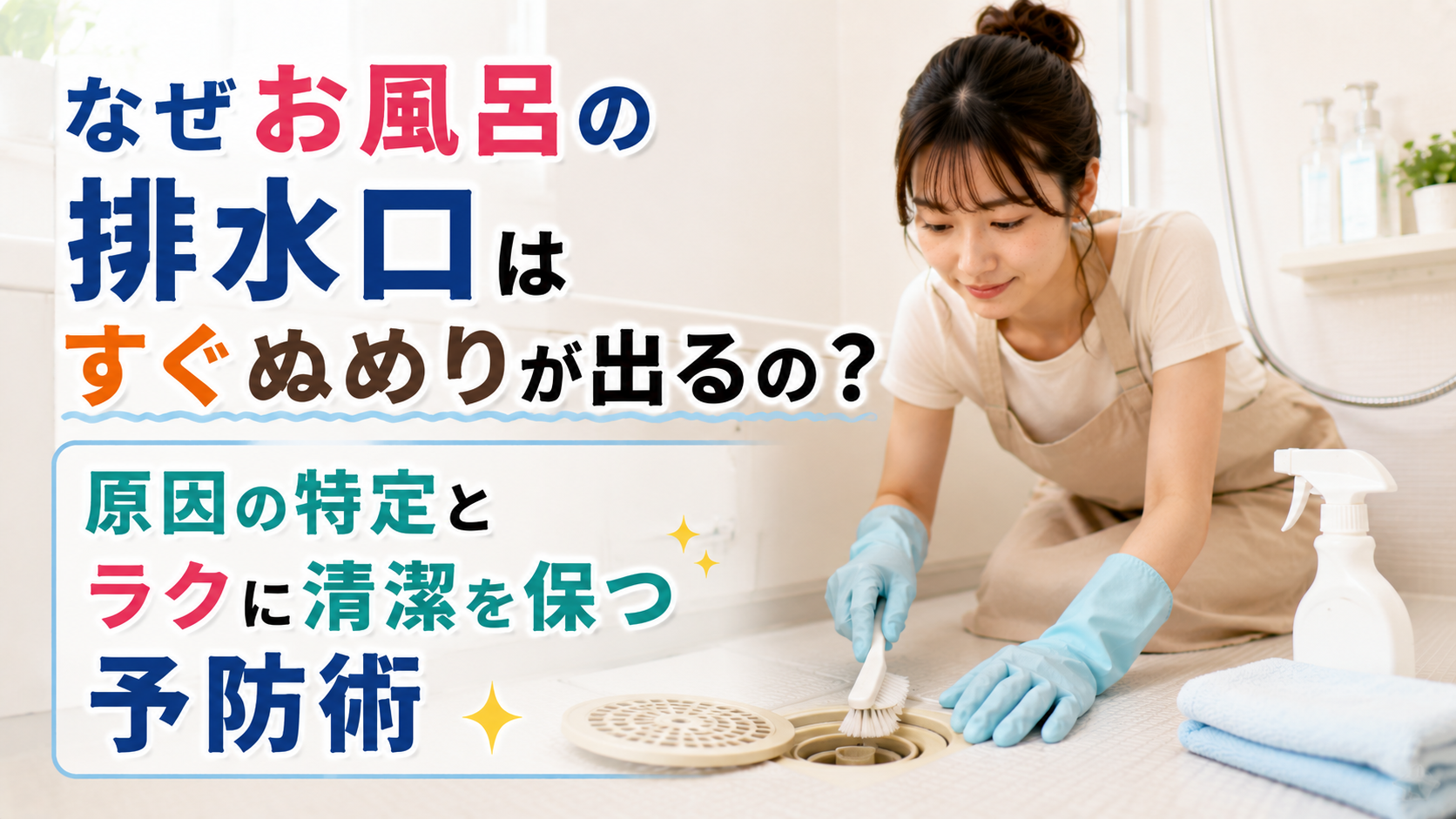 なぜお風呂の排水口はすぐぬめりが出るの？原因の特定とラクに清潔を保つ予防術